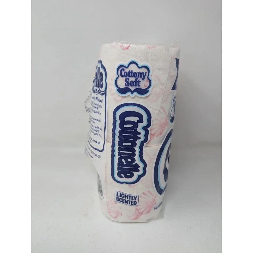 Vintage 1977 Cottonelle Pink‎ Color Seashell Print Toilet Paper Package 70s